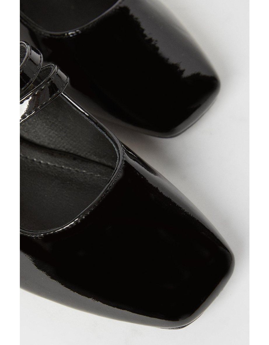 Vivian Slingback Double Strap Square Toe Mary Jane Courts - 3