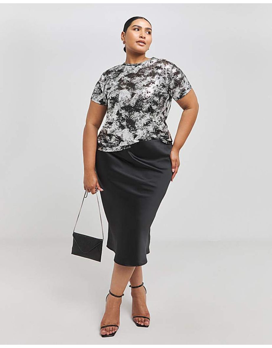 Metallic Oversized T-Shirt