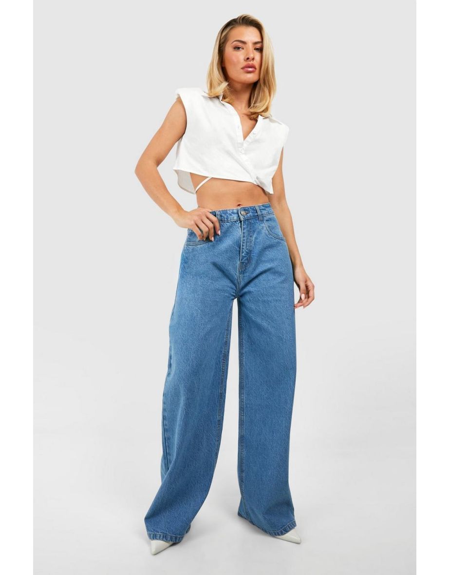 Bright Blue High Rise Jeans - bright blue