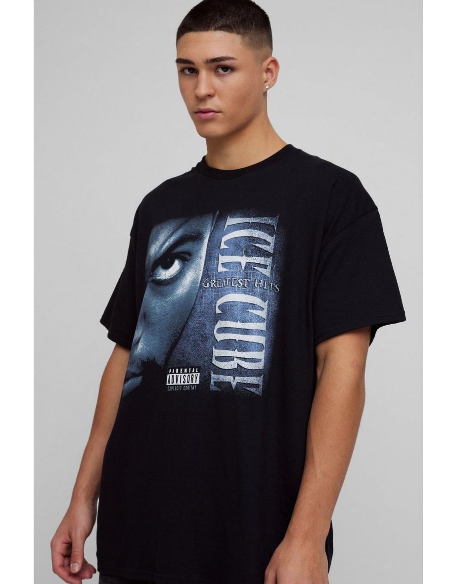 Oversized Ice Cube License Print T-Shirt