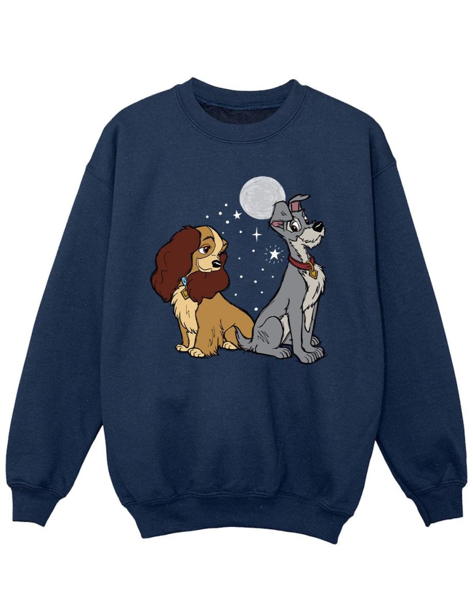 Shop Disney Girls Lady And The Tramp Moon Sweatshirt Navy Blue Online in Oman VogaCloset