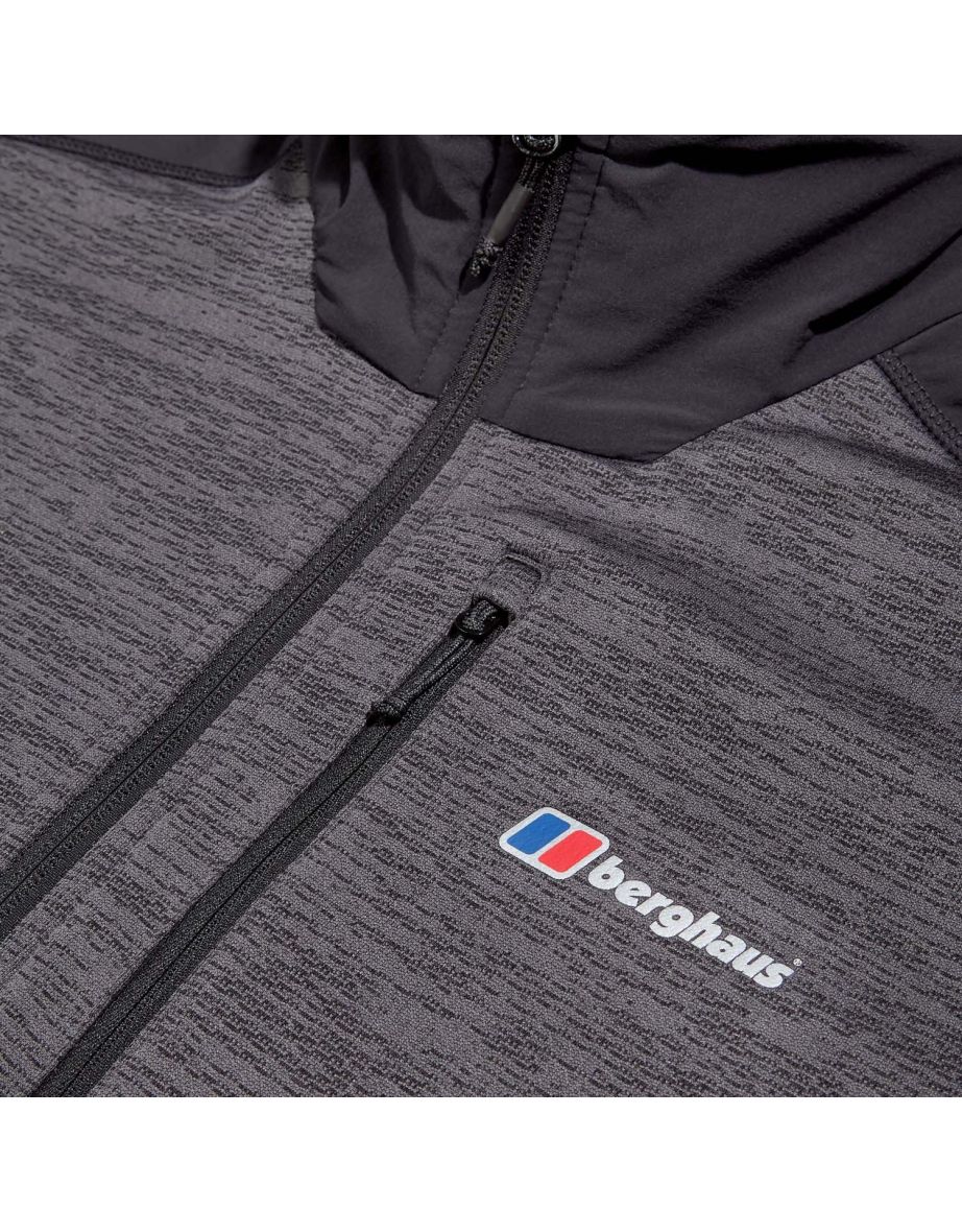 Men's Berghaus Thraskii Half Zip Fleece Top in Grey - 5