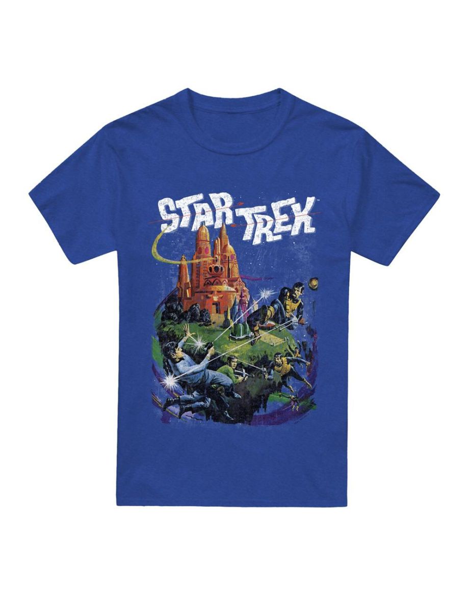 Star Trek Unisex Adult Battle Vulcan T-Shirt - Royal Blue
