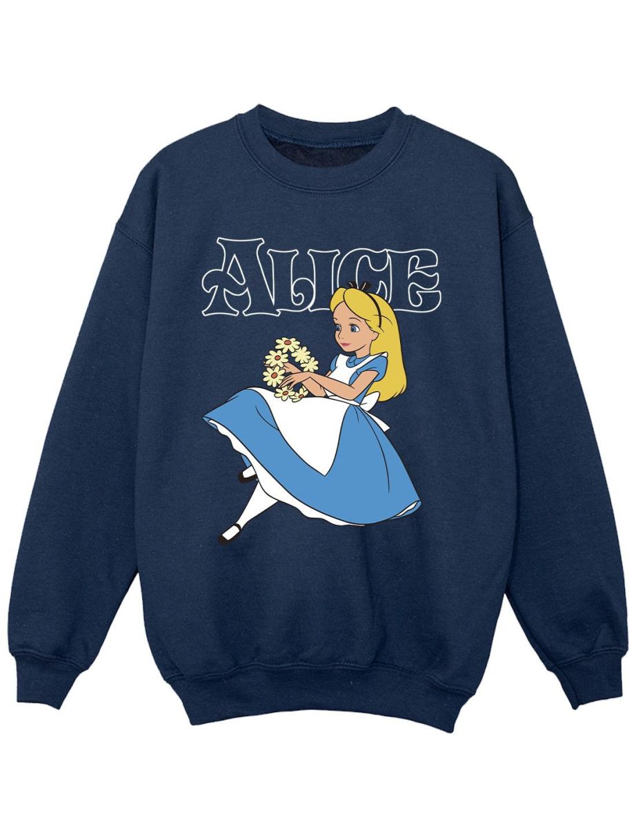 Disney Girls Alice In Wonderland Flowers Sweatshirt - 2