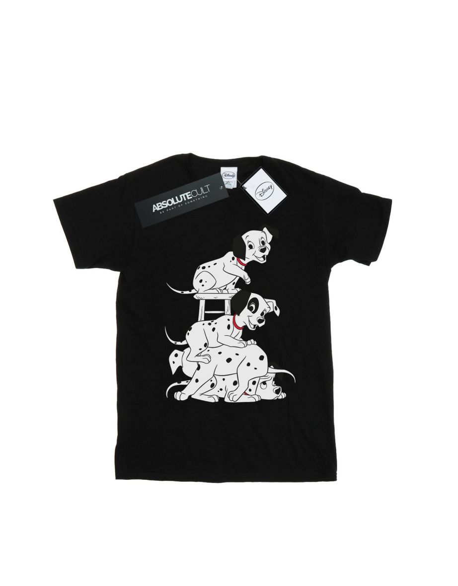 101 Dalmatians Womens/Ladies Chair Boyfriend T-Shirt - Black
