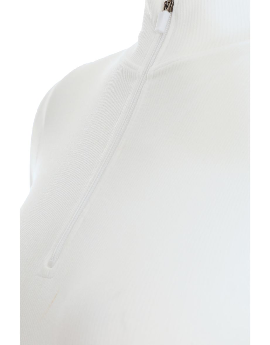 Cream Zip Front Bodysuit - 5