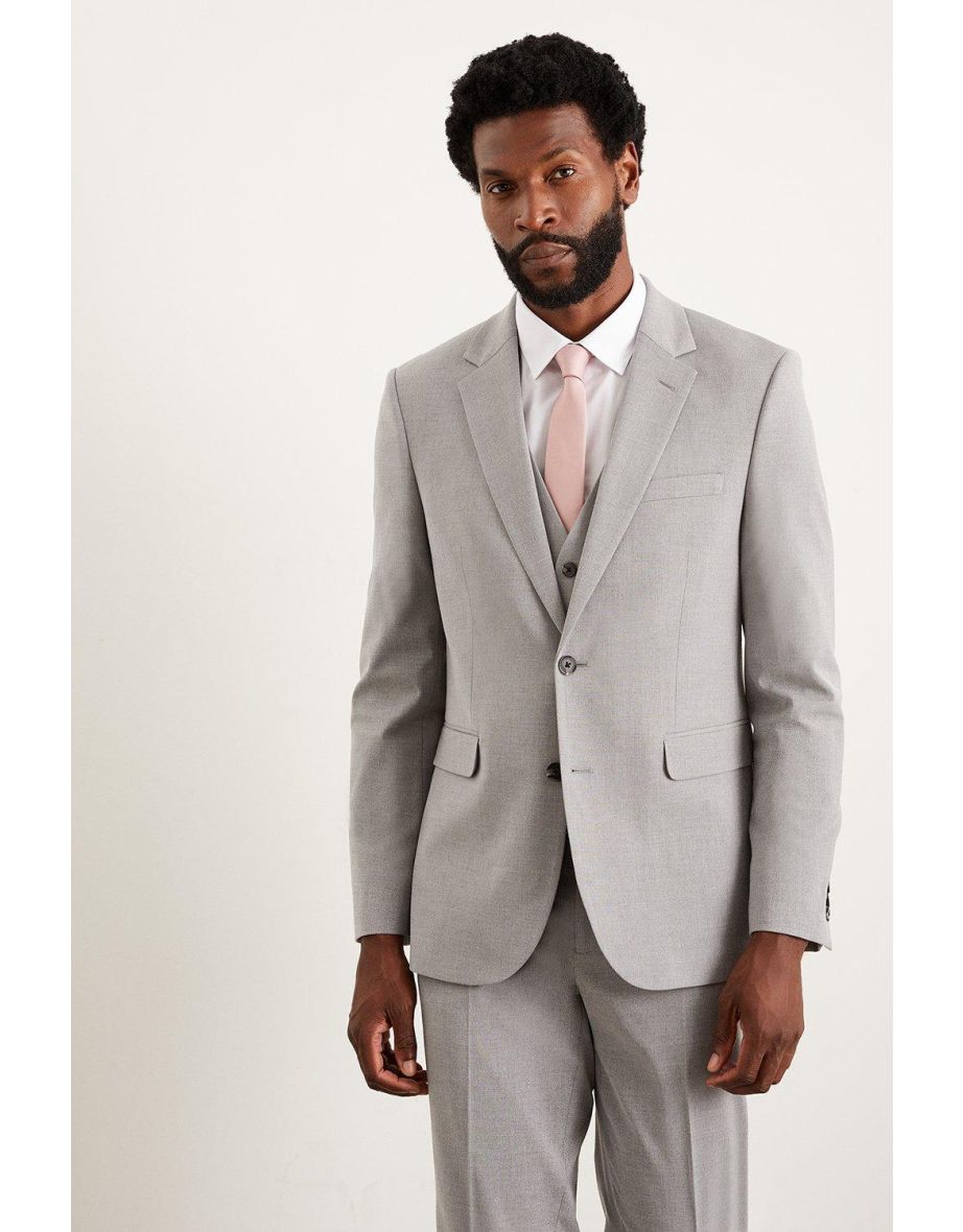 Mens light sale grey suit jacket