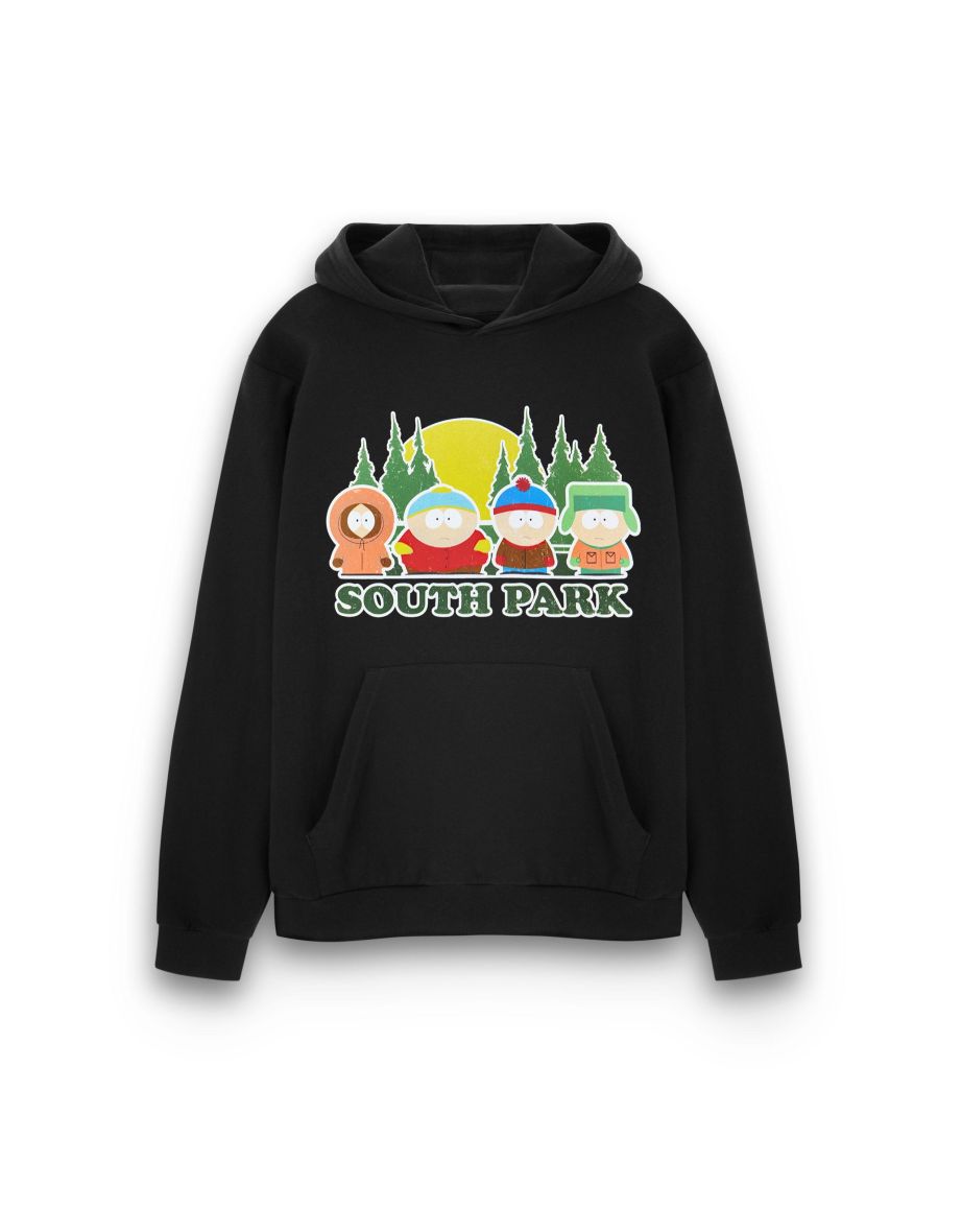 South Park Mens Line Up Hoodie - Black