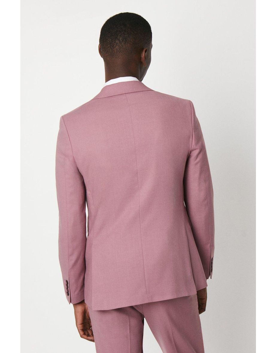 Textured Rose Slim Fit Suit Jacket - 2