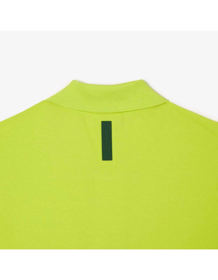 Men's Lacoste Regular Fit Movement Piqué Polo Shirt in Yellow - 4
