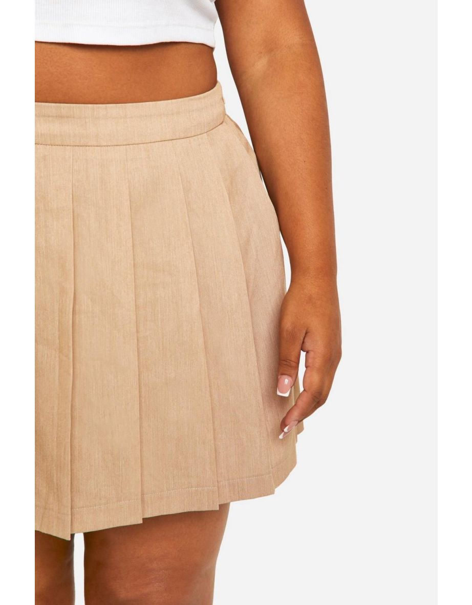 Plus Tailored Pleated Skirt - 3