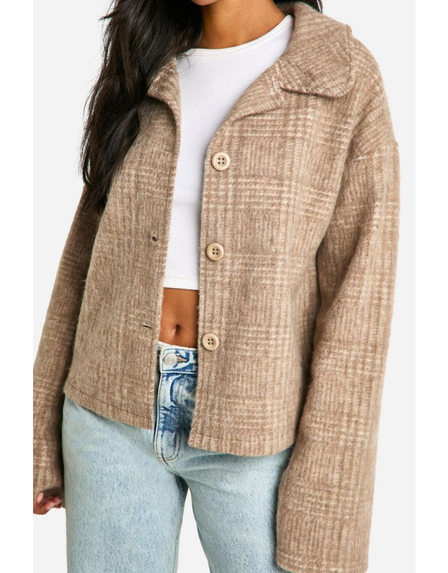 Tall Check Wool Look Jacket - 3
