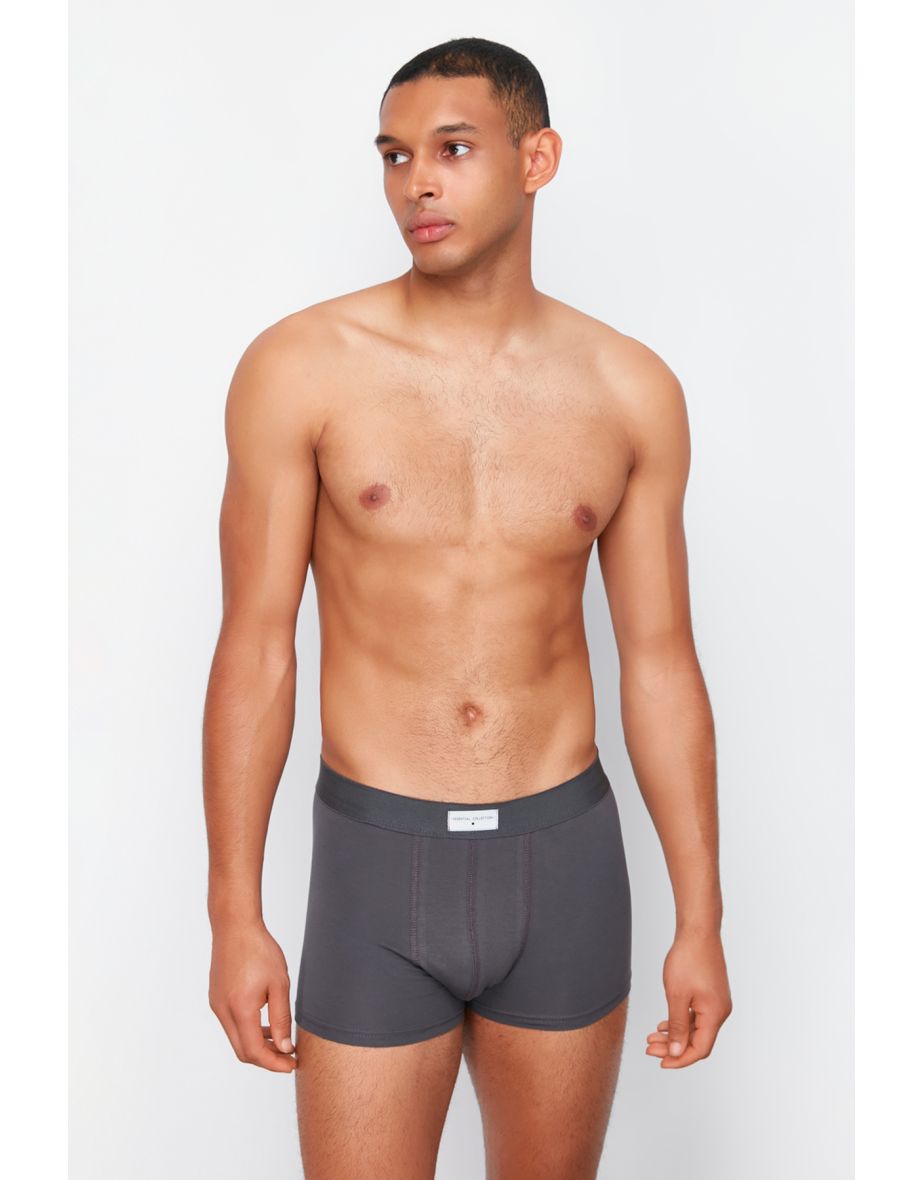 Multicolored Men's 3-Pack Basic Rubber Label Cotton Boxers