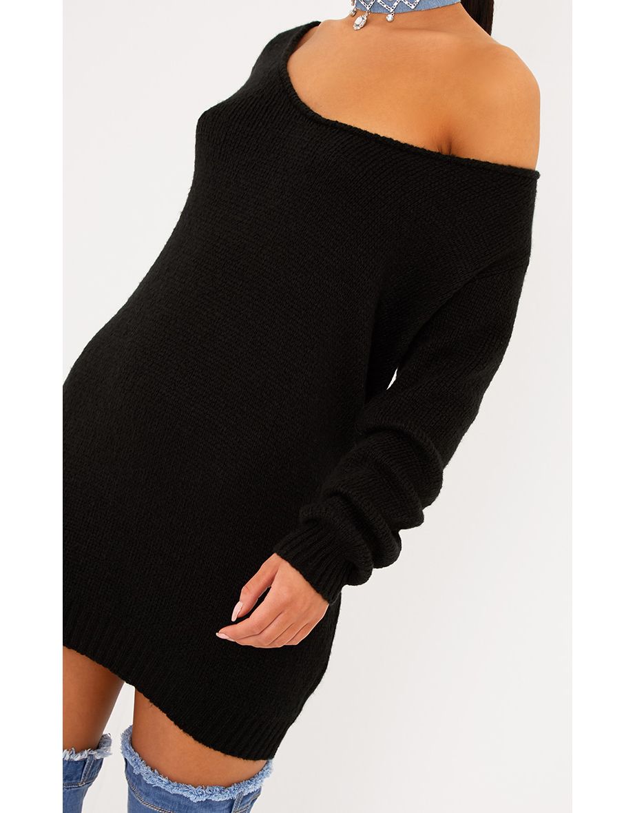 knitted off the shoulder dress