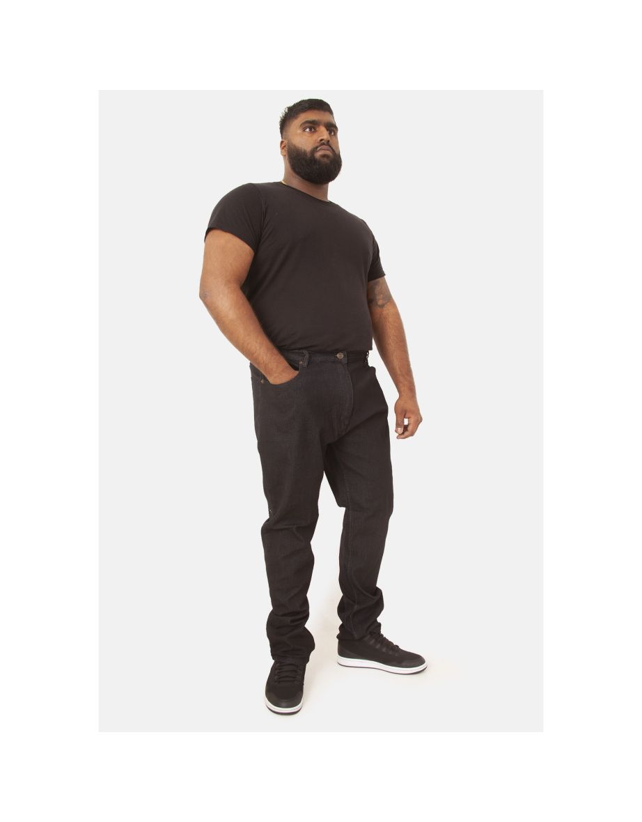 Duke Mens Rockford Carlos Kingsize Stretch Jeans - Black