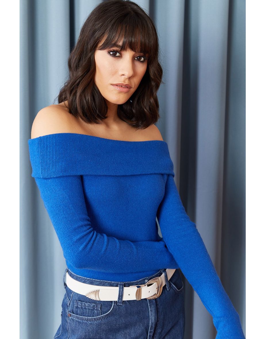 Sweater - Dunkelblau - Fitted