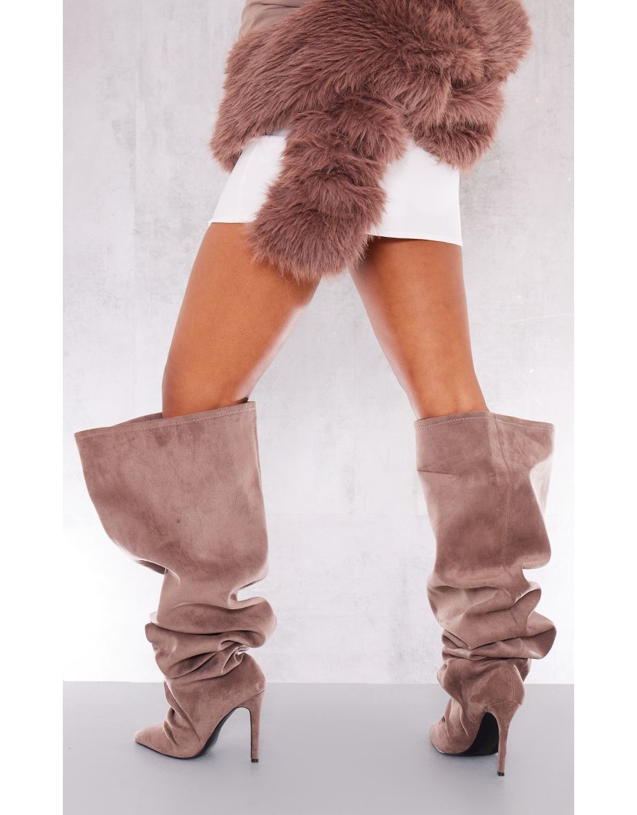 Wide fit thigh hot sale high boots