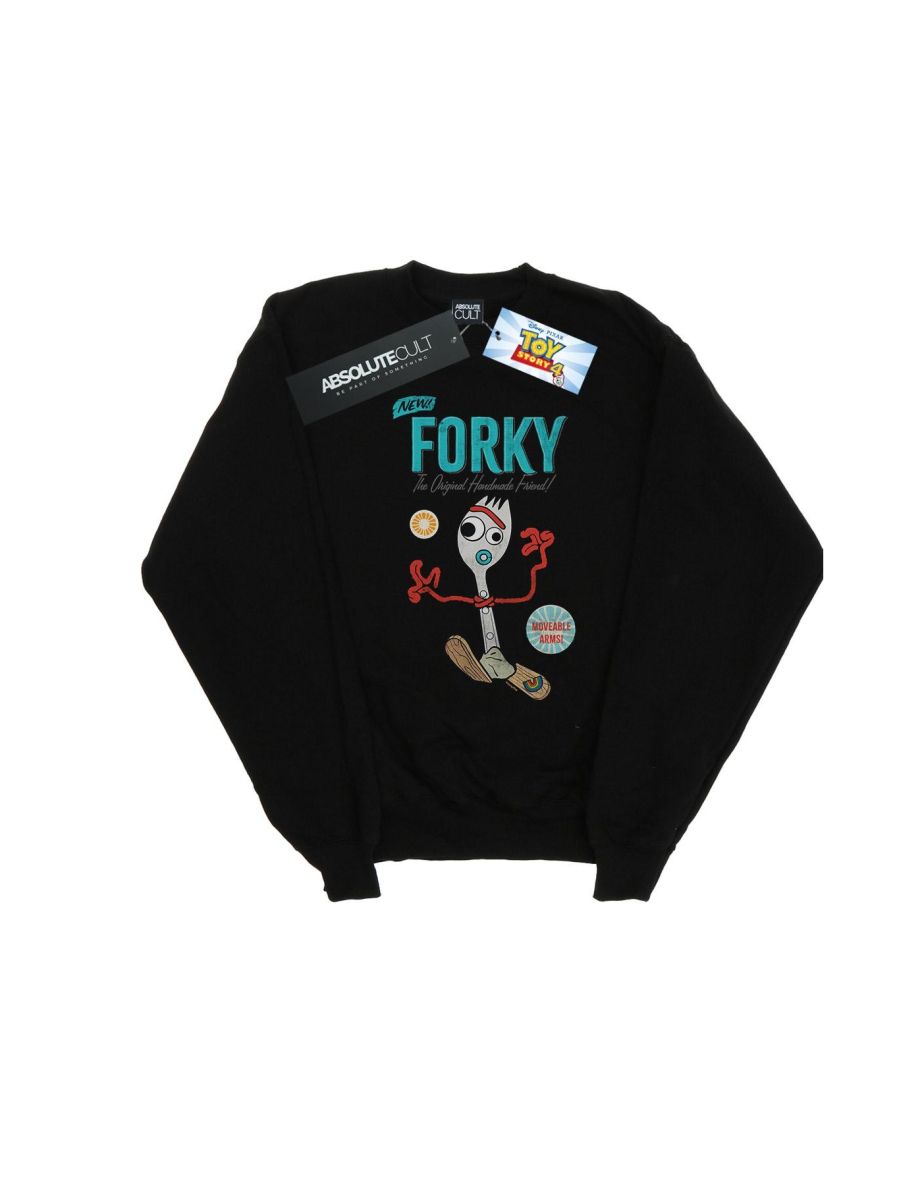 Disney Boys Toy Story 4 Forky Handmade Friend Sweatshirt - Black - 1