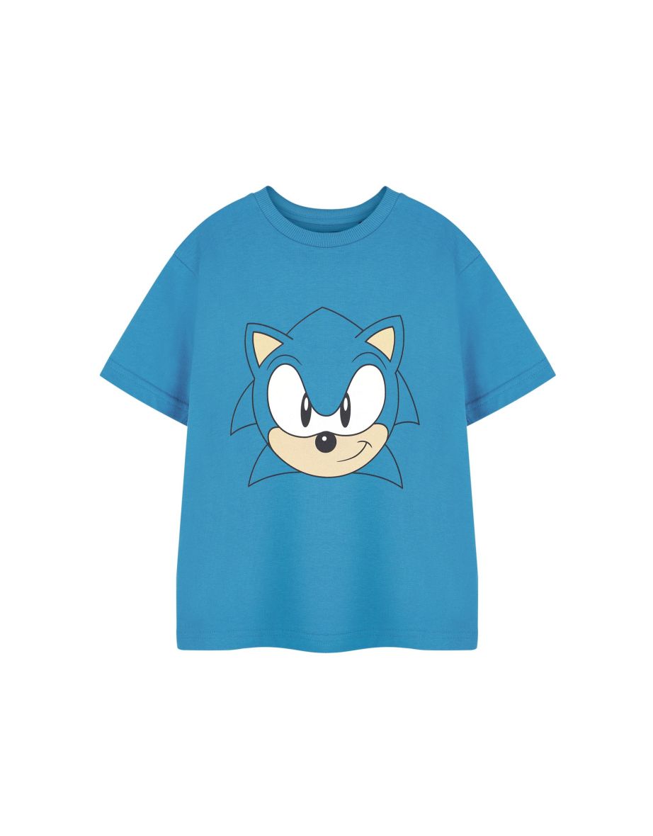 Sonic The Hedgehog Boys Face T-Shirt - Blue