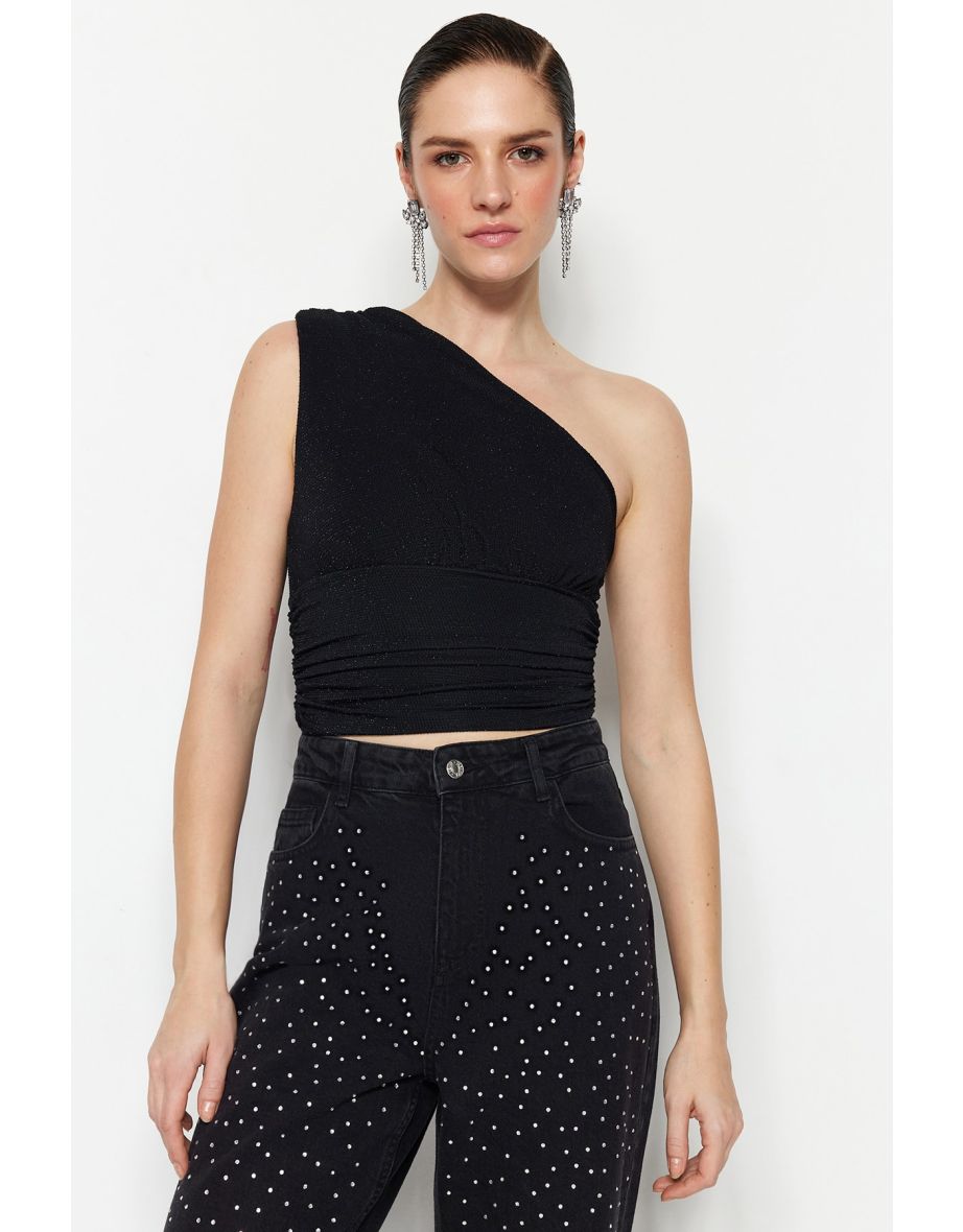 Crop Top - Black - Plain