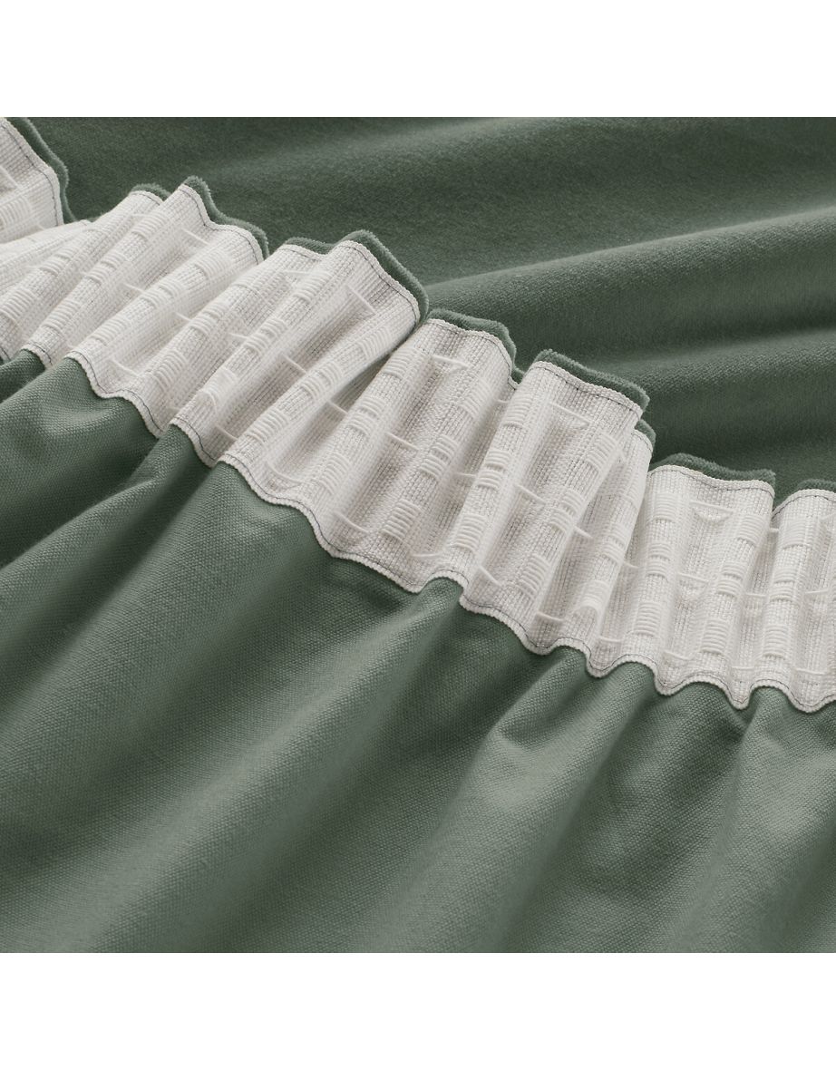 Velvet Gathered Braid Velvet Curtain - 2