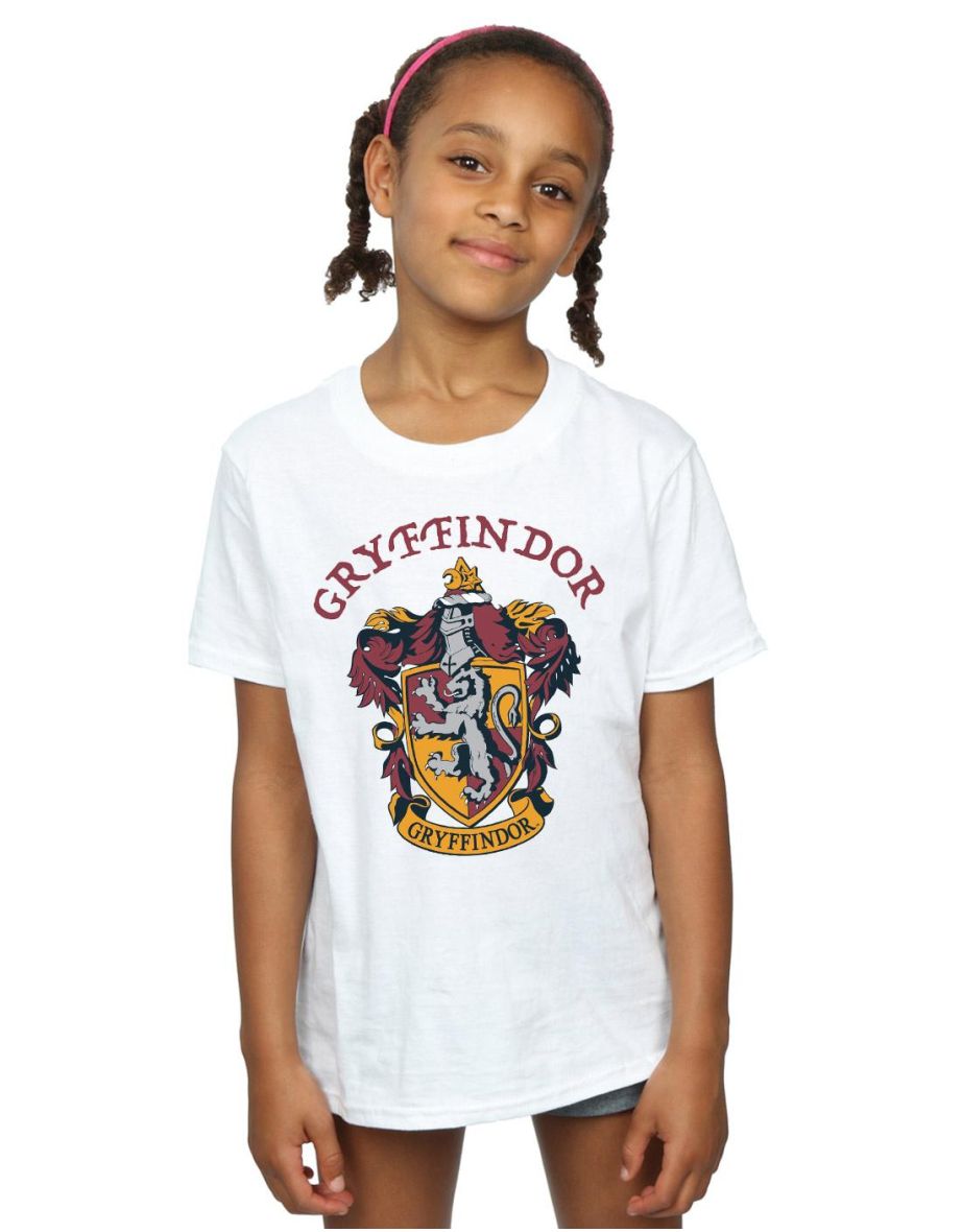 Harry Potter Girls Gryffindor Cotton T-Shirt - White - 3