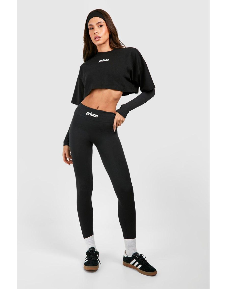Prince Super Cropped Boxy T-shirt - black - 3