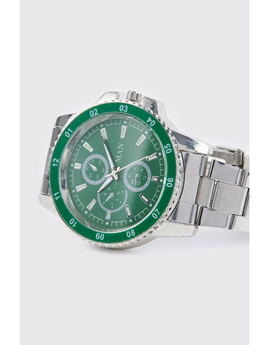 Man Roman Chronograph Style Watch - silver - 3