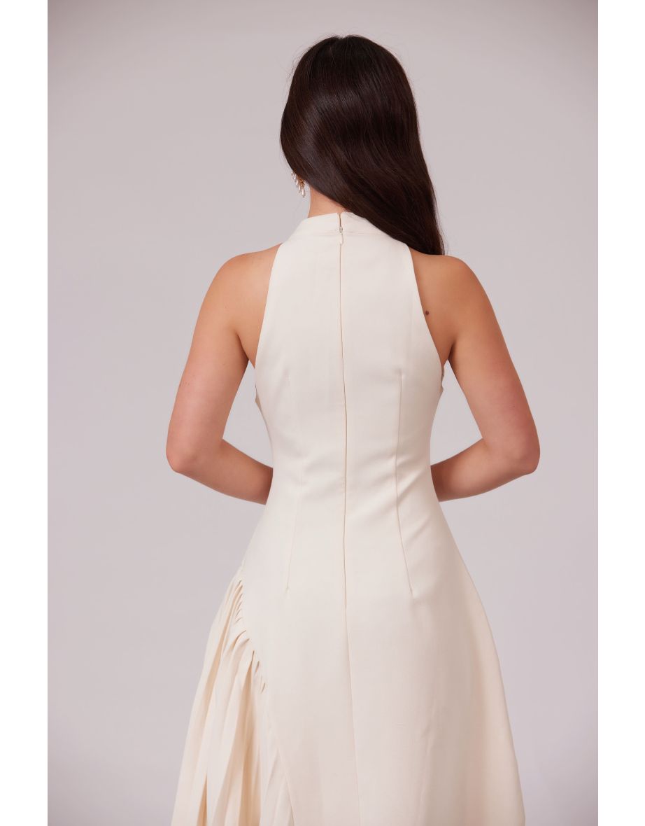 ANABELLE HALTER RUCHED MAXI DRESS - 10