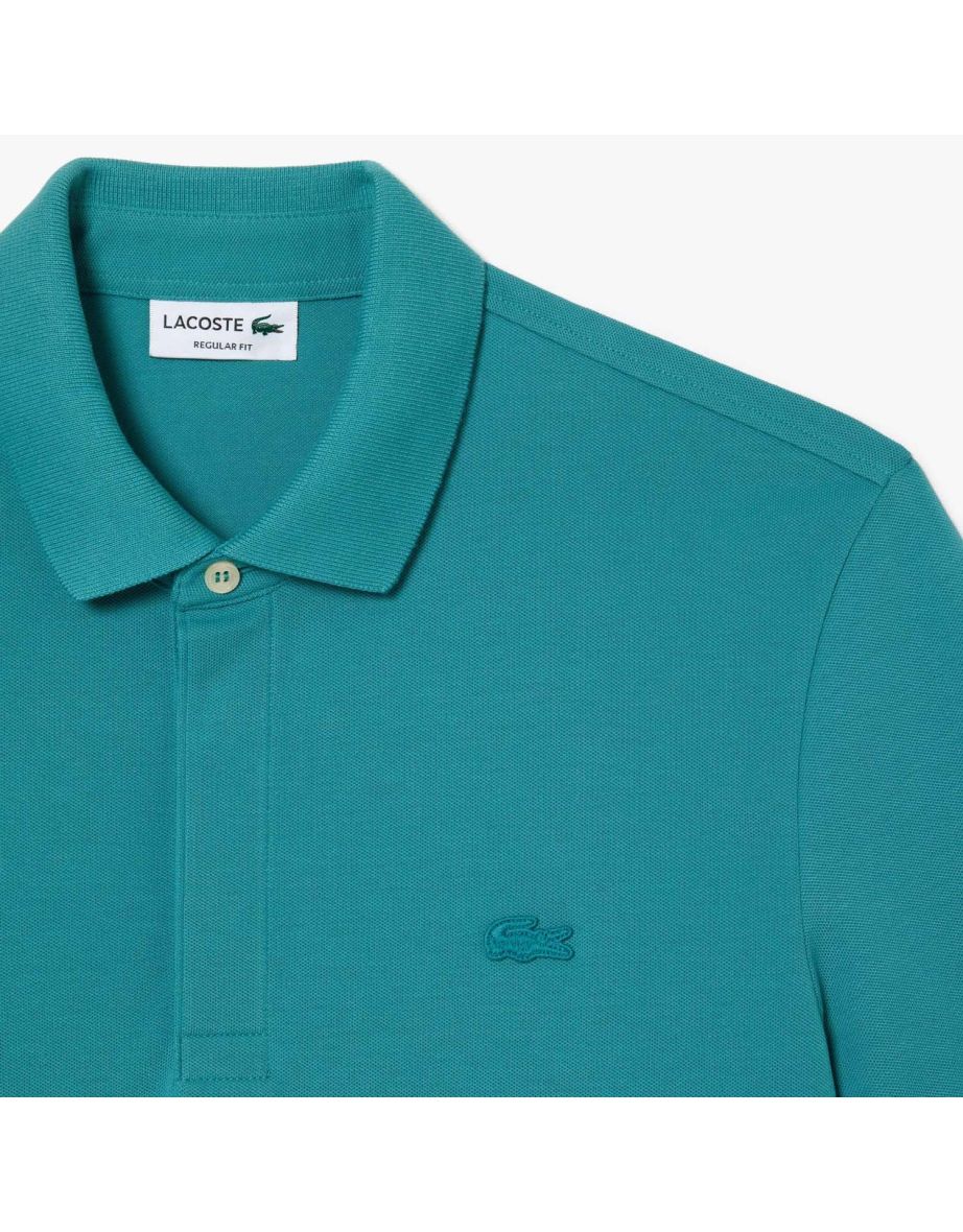 Men's Lacoste Regular Fit Paris Stretch Piqué Polo Shirt in Green - 4
