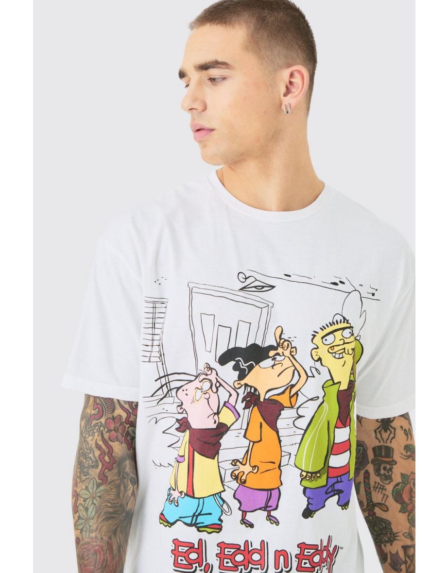 Oversized Ed Edd Eddy License T-shirt - white - 2