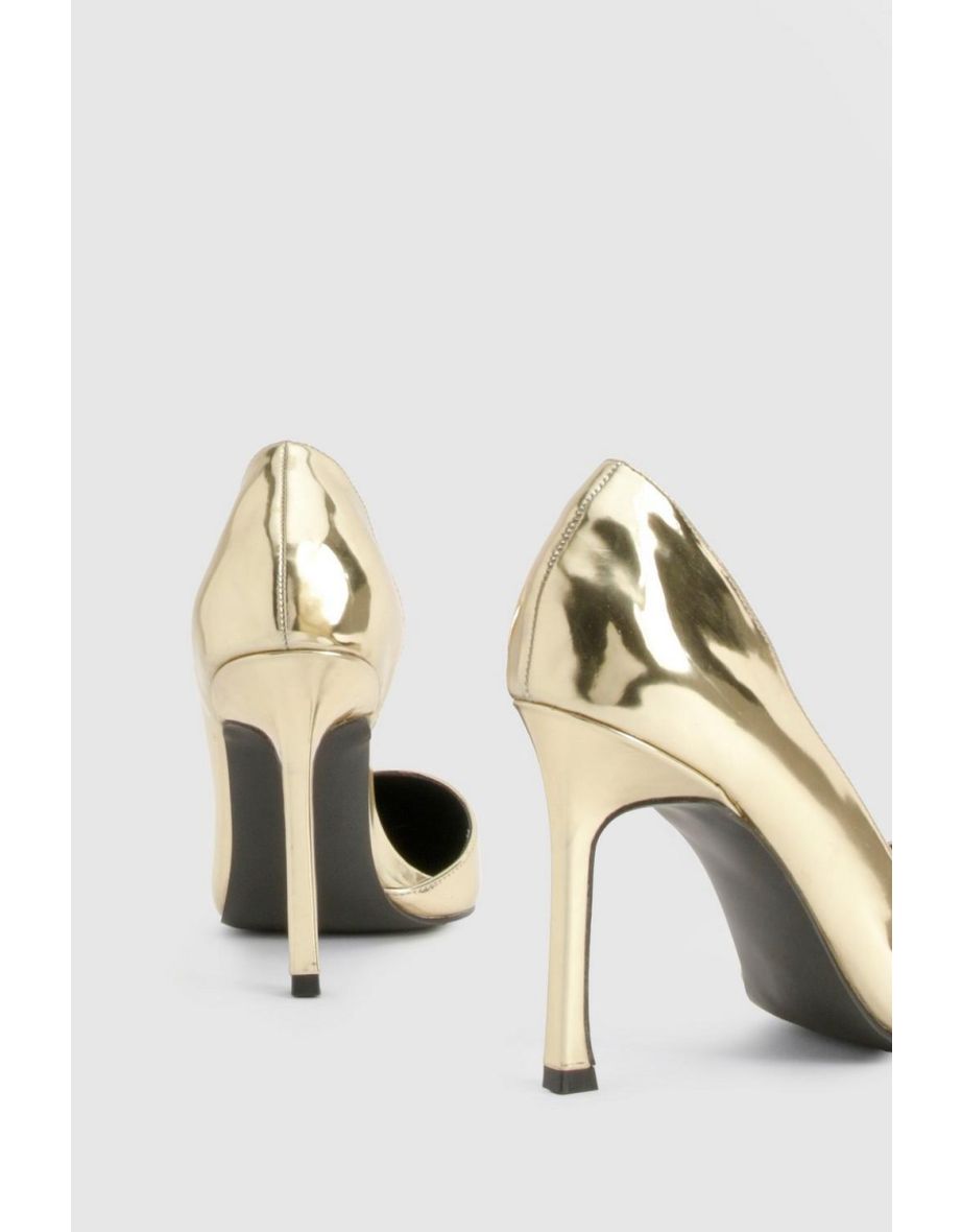 Metallic Patent Cut Out Court Shoes - 3