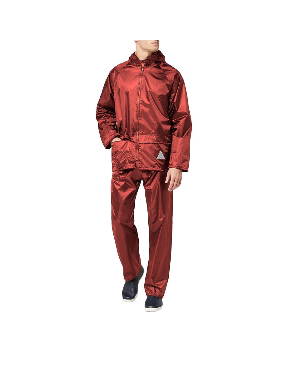 Result Mens Heavyweight Waterproof Rain Suit (Jacket & Trouser Suit) - Red