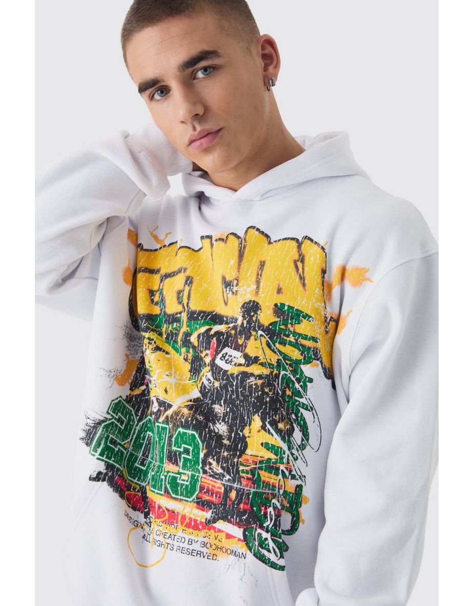 Large Scale Official 2013 Sports Graphic Hoodie - white - 2
