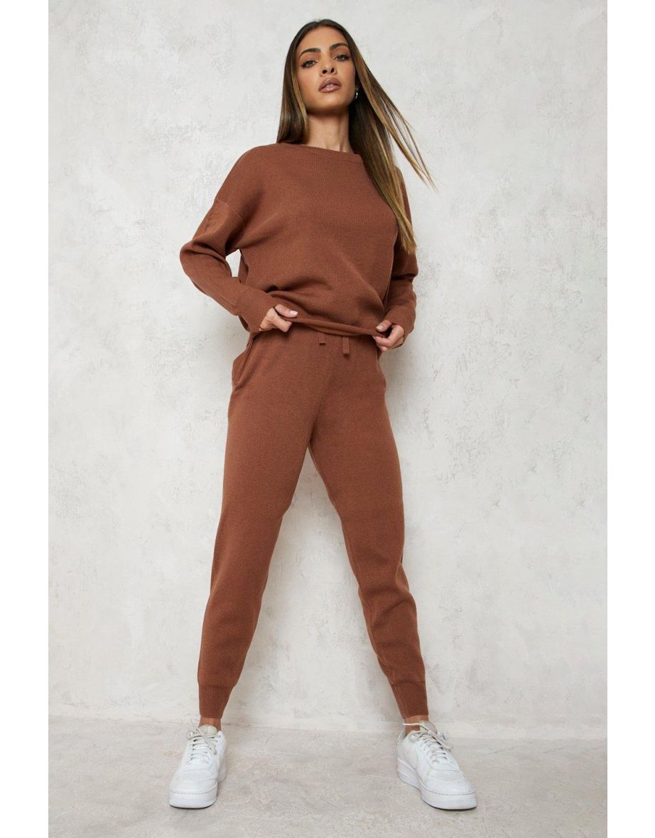 Knitted Tracksuit - toffee