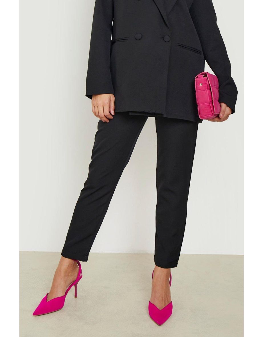 Tailored Ankle Grazer Trousers - black - 3