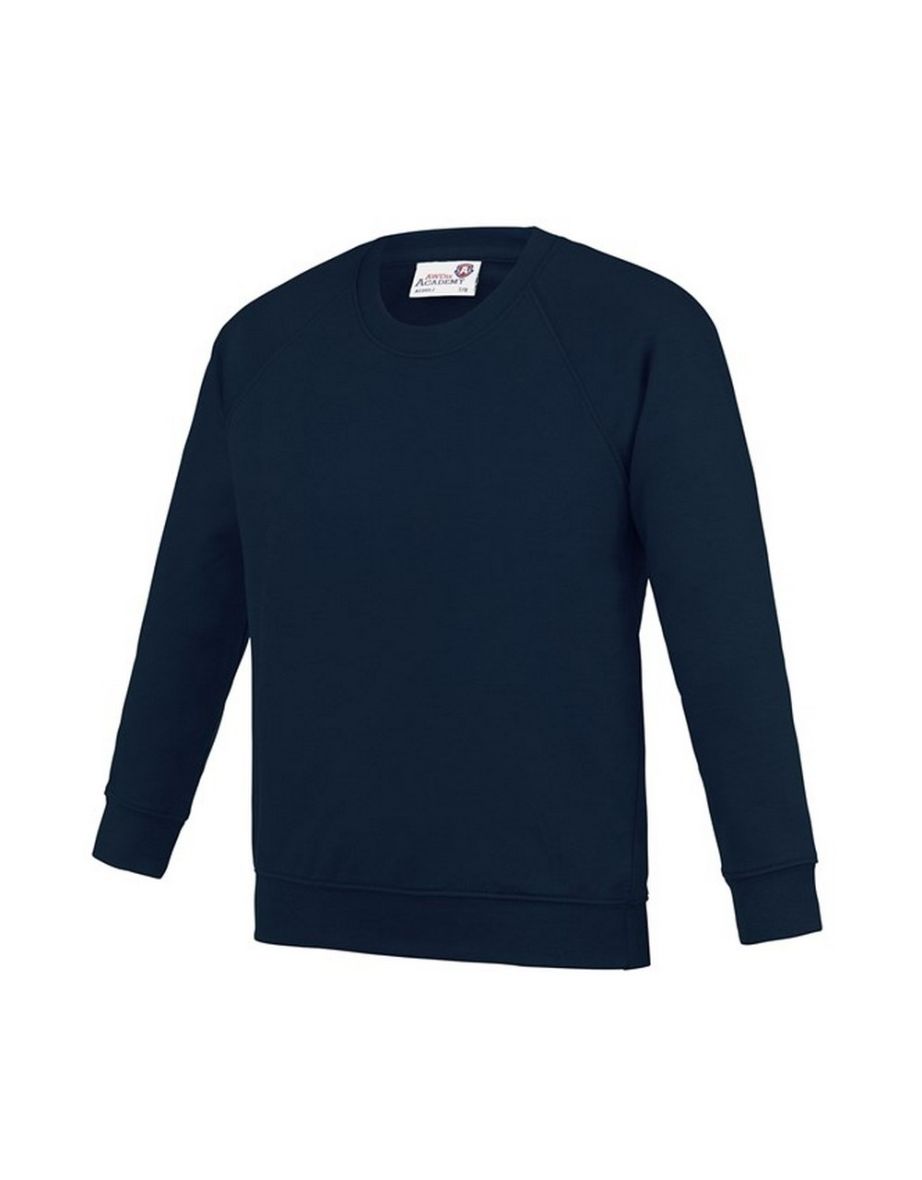 Awdis Childrens/Kids Academy Raglan Sweatshirt - Navy