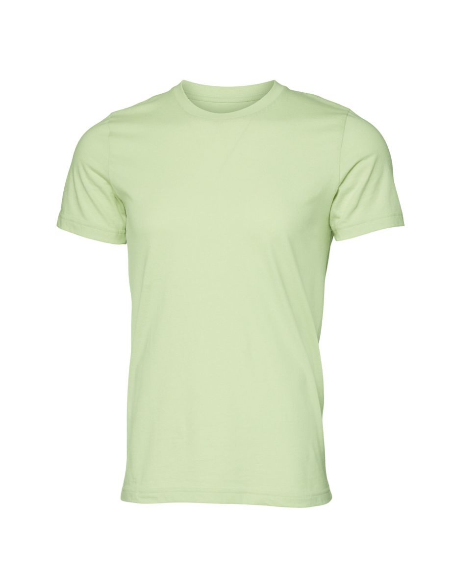 Canvas Jersey Crew Neck T-Shirt / Mens Short Sleeve T-Shirt - Spring Green