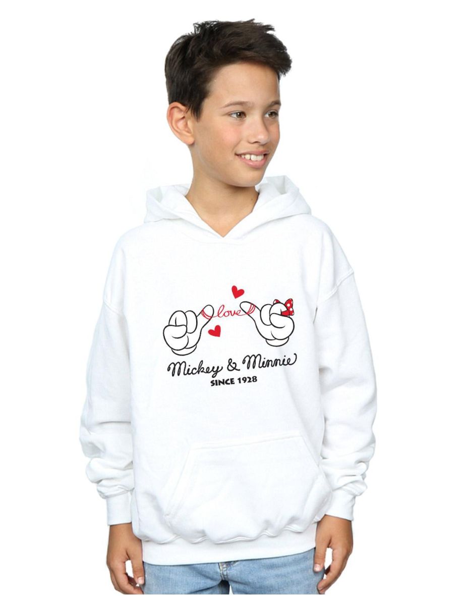 Shop Disney Boys Mickey Mouse Love Hands Hoodie White Online in Bahrain VogaCloset