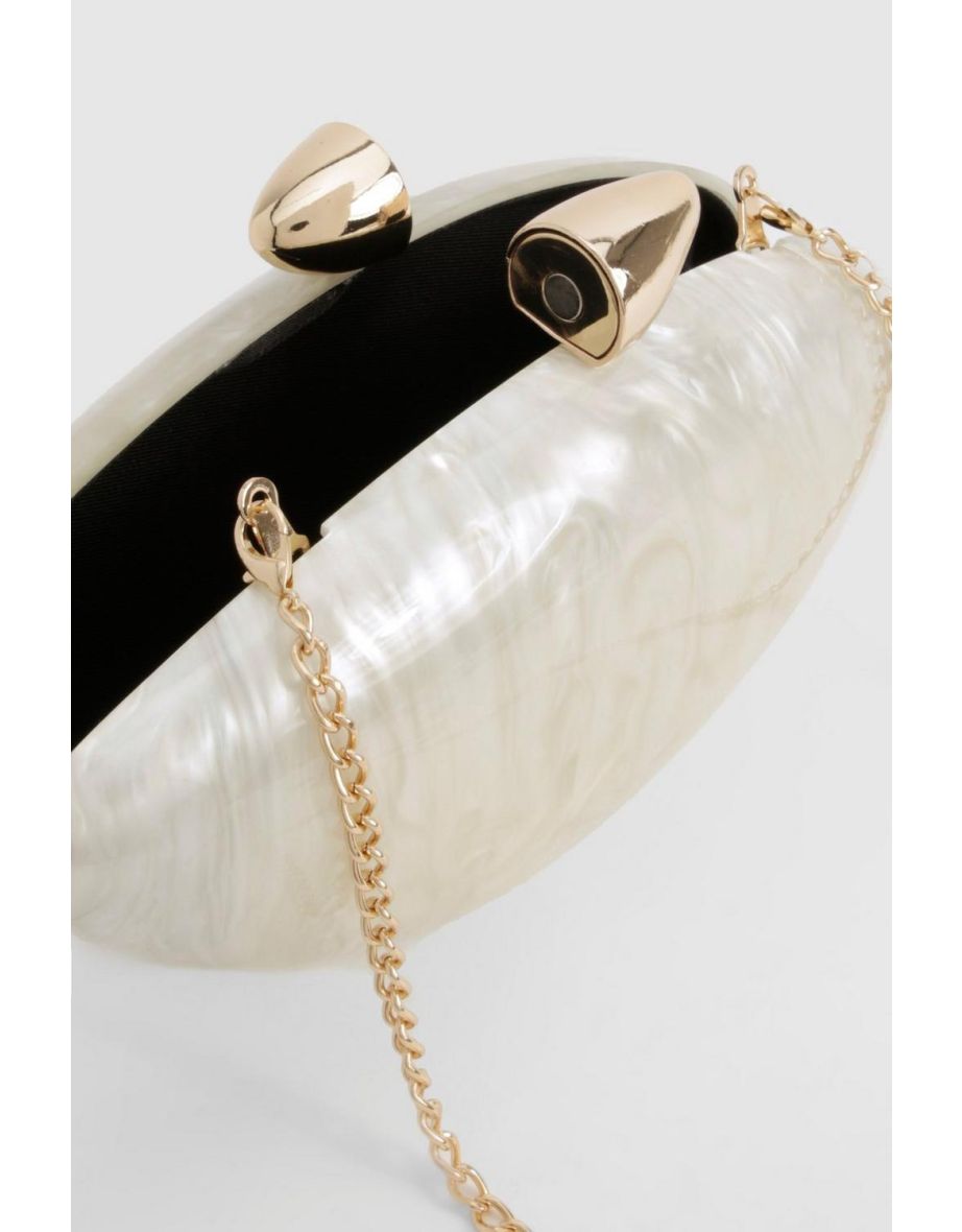 Marbled Acrylic Clutch Bag - 2