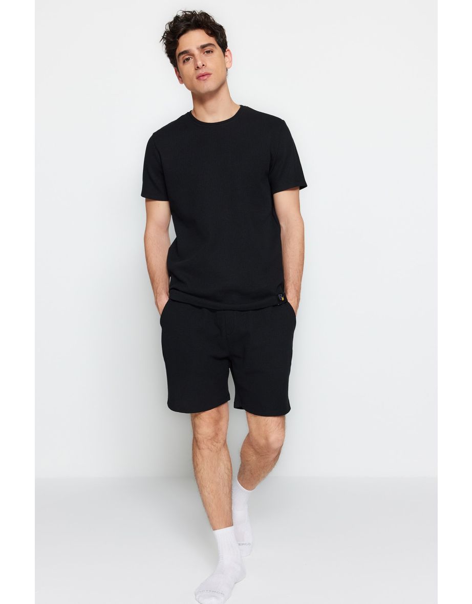 Pajama Set - Black - Plain