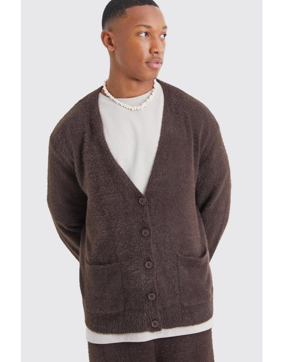 Fluffy cardigan men best sale