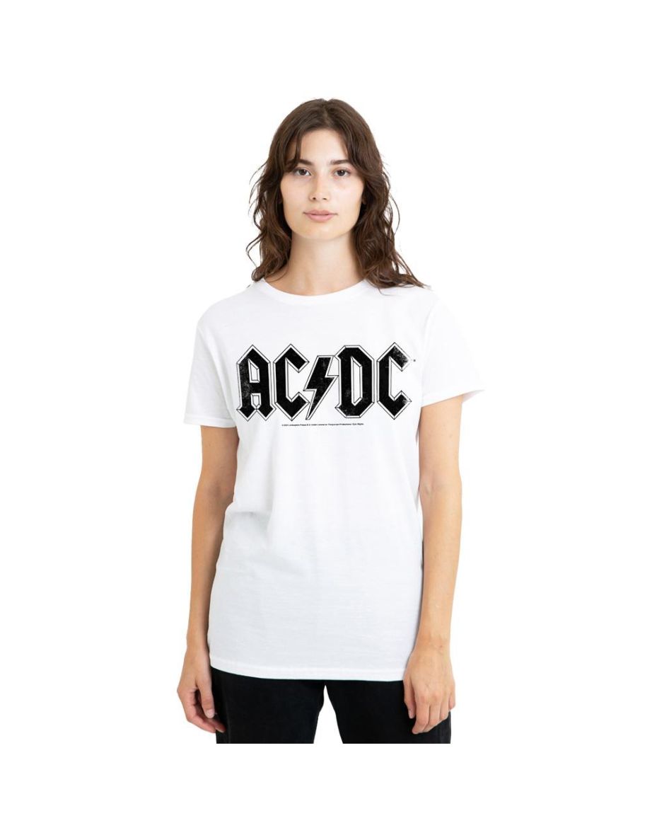 AC/DC Unisex Adult Logo T-Shirt - White
