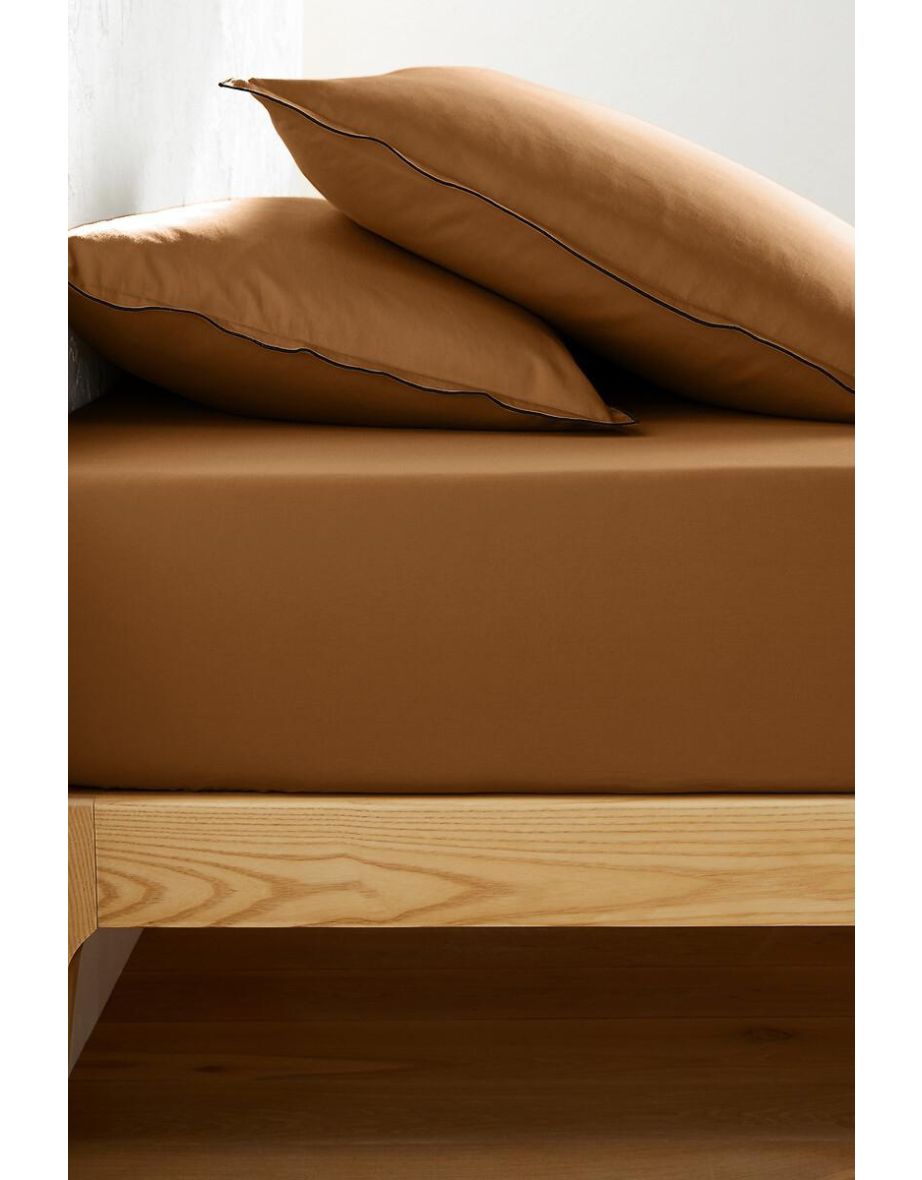 Victor Plain Washed Cotton Satin Fitted Sheet