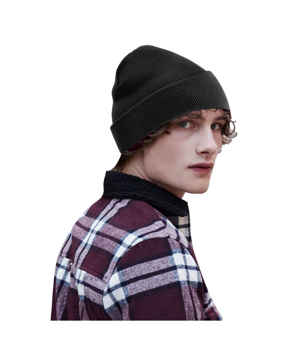 Beechfield Original Recycled Cuffed Beanie - Black - 1