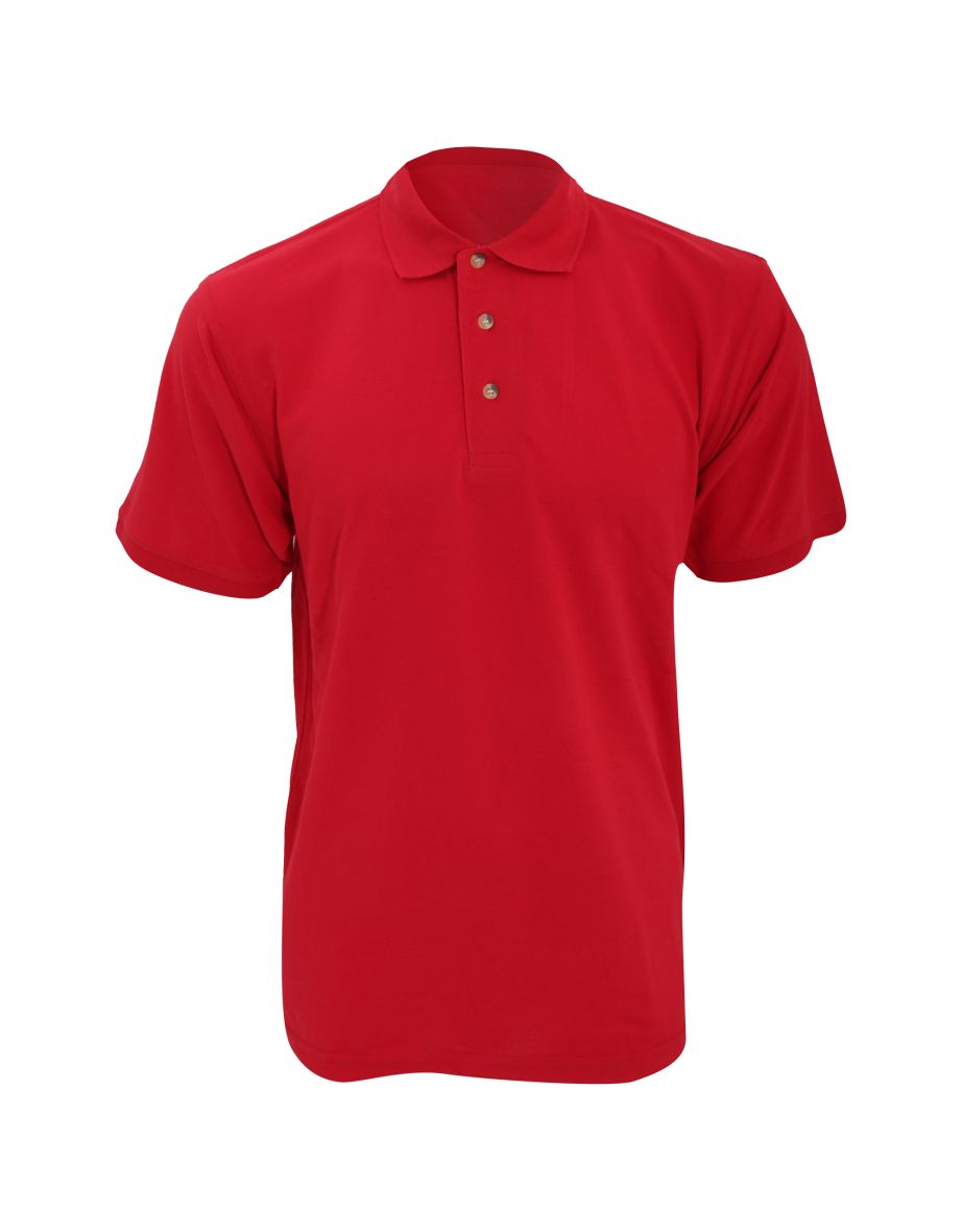 Kustom Kit Workwear Mens Short Sleeve Polo Shirt - Red