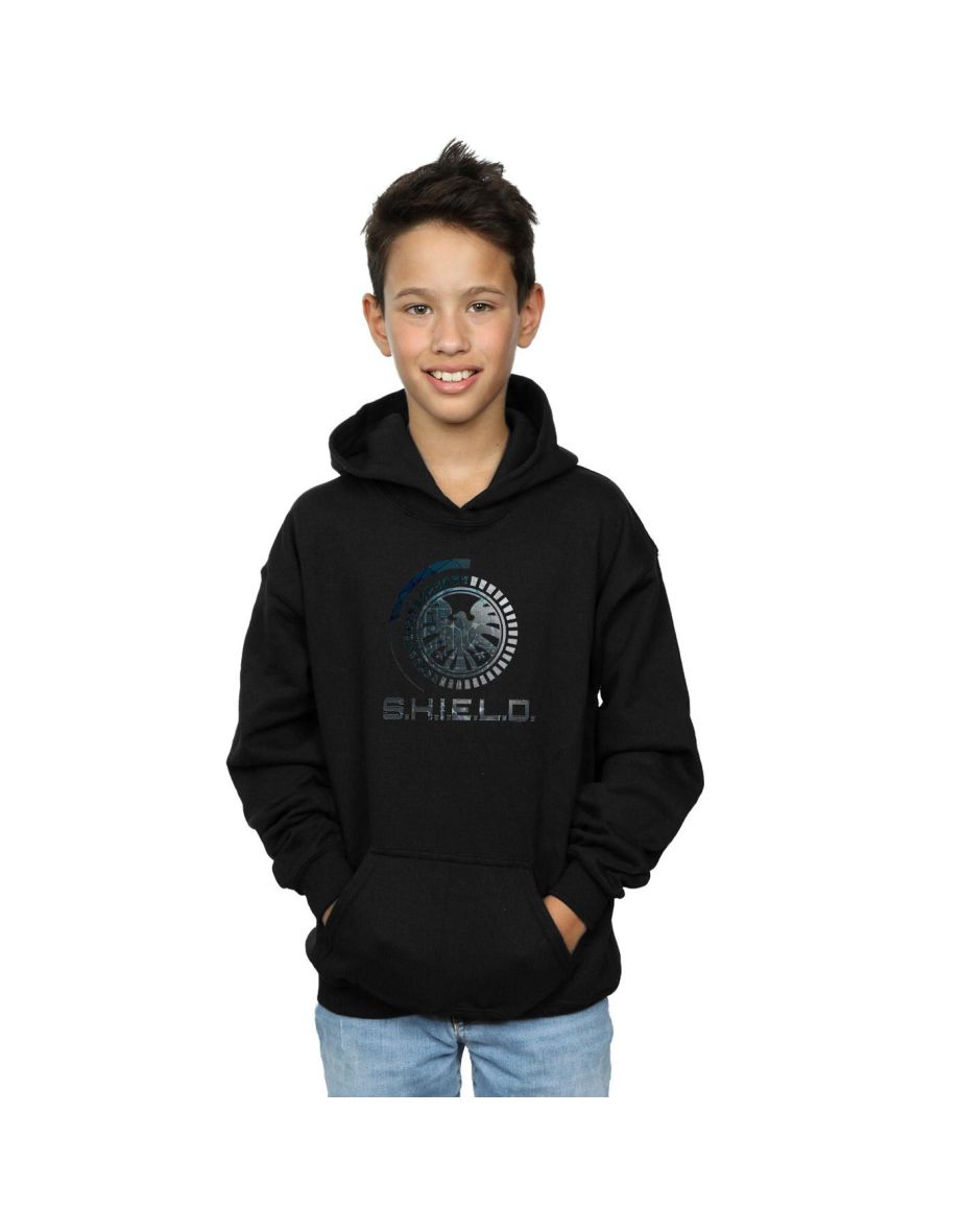Marvel Boys Agents Of SHIELD Circuits Hoodie - Black