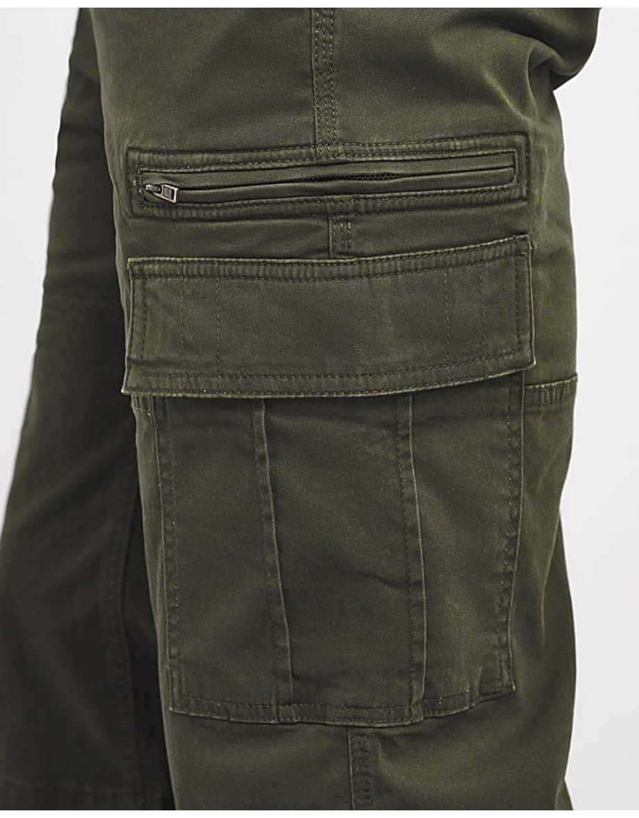 3/4 Length Twill Cargo Short - 3