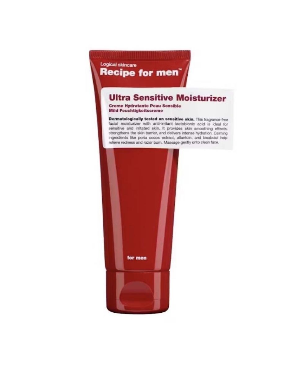 Recipe for Men Ultra Sensitive Moisturiser 75ml