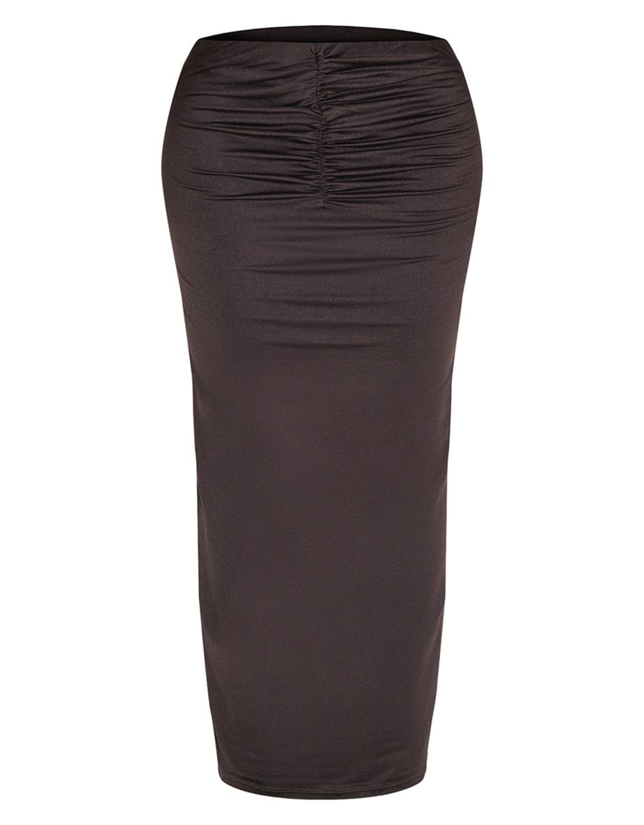Shape Chocolate Super Soft Ruched Waist Maxi Skirt - 4